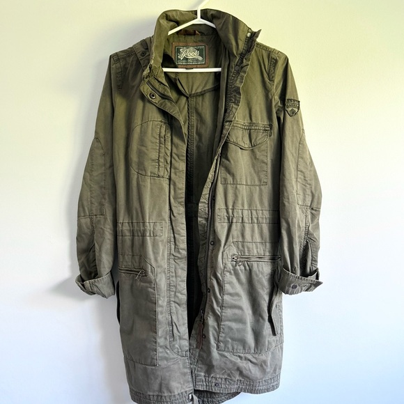 Vintage Trench-Style Olive Light Roots Jacket - Picture 1 of 3